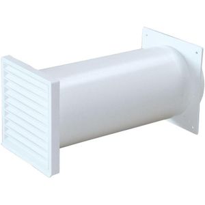 AirTec Teleskop-Mauerdurchf&#252;hrung, wei&#223; f. System 100, m. Rundanschluss 650043