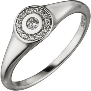 Gr. 54 - Damen Ring 925 Sterling Silber 17 Zirkonia Silberring