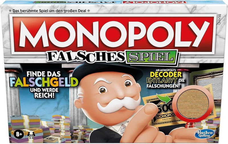 Monopoly F2674100 Falsches Spiel, Brettspiel f&#252;r Familien und Kinder ab 8 Jahren, f&#252;r 2-6 Spieler