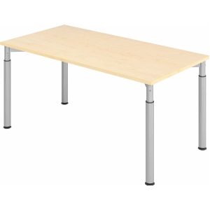 Schreibtisch 160x80cm Ahorn Silber