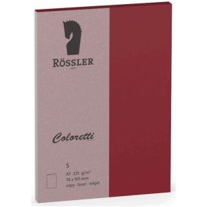 Doppelkarte Coloretti A7 hoch VE=5 St&#252;ck Rosso