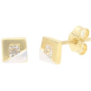 JuwelmaLux Ohrstecker 333 Gold- und Wei&#223;gold mit Zirkonia JL20-06-0783