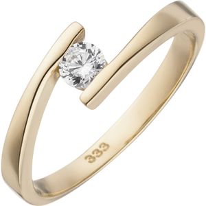 Gr. 52 - Damen Ring 333 Gold Gelbgold 1 Zirkonia Goldring