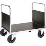 Kongamek Plattformwagen, verzinkt 1000x700x900mm mit Ladefl&#228;che aus MDF, 2 Seitenw&#228;nden und Gummibereifung ohne Bremse