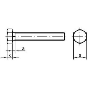 ISO 8676 8.8 M 10 x1,25 x 30 verzinkt