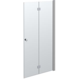 DANSANI MATCH Faltt&#252;r Nische 80-100x200cm 6mm Echtglas+Beschicht. satin schwarz (90 x 200 cm Schwarz matt)