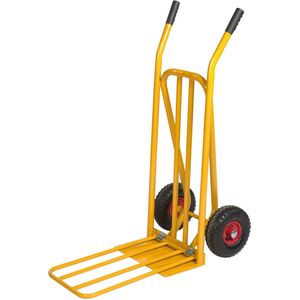 Kongamek Gep&#228;ck- und Sackkarre, klappbar 920x480x1170mm in gelb mit 250kg Tragkraft und Luftbereifung
