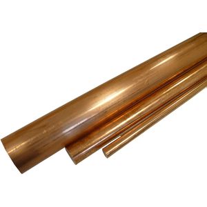 B&amp;T Metall Kupfer E CU Rundstangen Ø 25,0 mm, L&#228;nge ca. 1 mtr. (1000 mm +0 -5 mm)