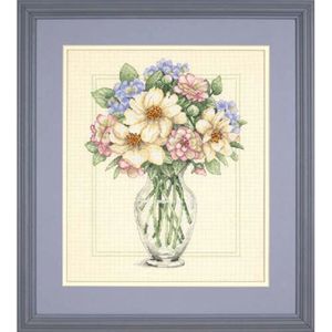 Dimensions Kreuzstich Set ""Blumen in hoher Vase"", Z&#228;hlmuster, 30,4x35,5cm