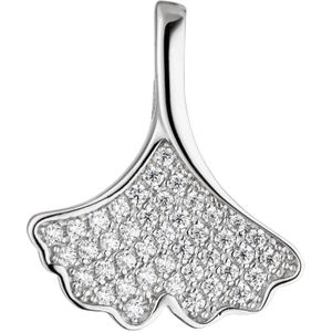 Anh&#228;nger Ginko Ginkgo 925 Sterling Silber mit Zirkonia Silberanh&#228;nger