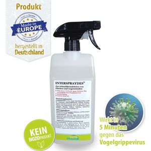 INTER®HYGIENE - INTERSPRAYDES - Fl&#228;chendesinfektion - 1000 ml - gegen Vogelgrippeviren