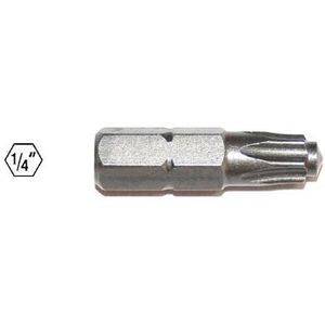 Bit Torx mit Zapfen T30 x 25 mit Schaft 1 4"" , S2-Stahl , Torxbit