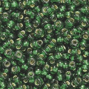 Rocailles 2,5 mm dunkelgr&#252;n VE=20g