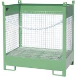 Bauer Fass-Stapelpalette FSP-2 D, Drahtgitterw&#228;nde, Resedagr&#252;n