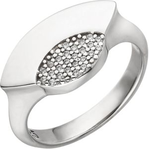 Gr. 52 - Damen Ring 925 Sterling Silber 25 Zirkonia Silberring