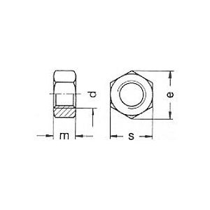 ISO 4032 1.7218 + QT M 33 verzinkt