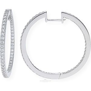 JuwelmaLux Creolen in 925er Sterling Silber rhodiniert mit Zirkonia JL10-06-0633