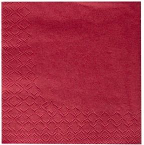 Cocktail-Servietten 3-lagig 1 4 Falz 24x24cm VE=250 St&#252;ck bordeaux