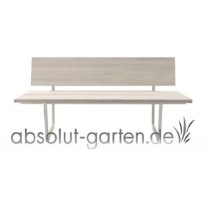 Bank Orízon 3-Sitzer mit R&#252;ckenlehne (cremewei&#223; Sitzfl&#228;che in Holzoptik)
