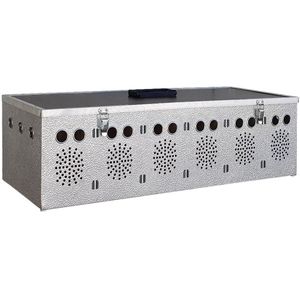 Aluminium Transportkorb - Kleintiertransportbox - Transportkiste - 6 Abteilungen