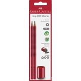 Bleistiftset Grip 2001 + Einfachspitzdose B rot blau sortiert Blisterkar