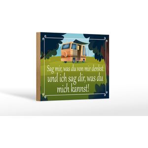 Holzschild Spruch 18x12cm sag mir was du von mir denkst