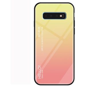 Handy Tasche f&#252;r Samsung Galaxy S10 Plus Gradient Case Cover Schutz H&#252;lle Gelb