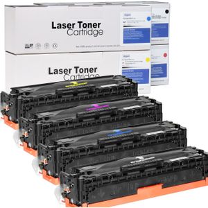4 Toner Set f&#252;r HP Color LaserJet CP1513 D&amp;C-Tonerkassetten alle Farben kompatibel HP 125A