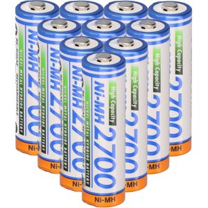 10x Panasonic AA Mignon Akku BK-3HGAE BF1 Ni-MH 1,2V 2700mAh