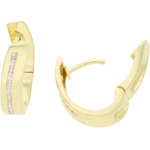 JuwelmaLux Creolen 925 Silber Zirkonia Gold plattiert JL20-06-0729