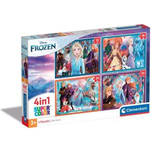 Clementoni 21518 - 4 in 1 Puzzle Supercolor - Disney Frozen 2