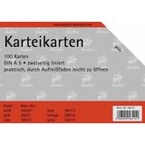 Karteikarten A5 liniert 180g qm gr&#252;n VE=100 St&#252;ck