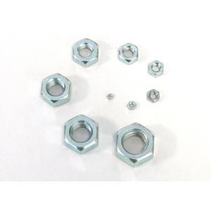 Sechskantmuttern M10 x 1,25 Feingewinde verzinkt , DIN 934-8