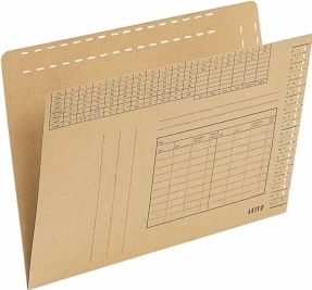 Einstellmappe vertikal A4 naturbraun