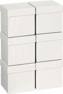 Geschenkbox 13,5x13,5x12,5cm Cube One Colour beige