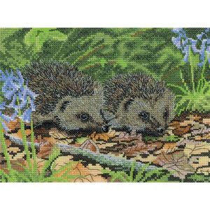 Heritage Kreuzstich Set Aida ""Igel im Fr&#252;hling"", Z&#228;hlmuster, NAHS1627-A, 21x15cm