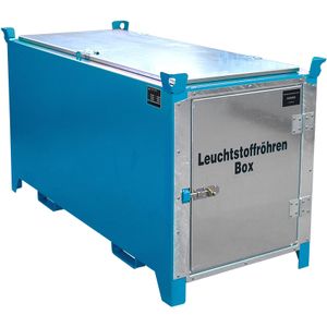 Bauer Leuchtstoffr&#246;hren-Box SL-D 200 nach ADR RID 1.1.3.10c, Lichtblau mit verzinkter T&#252;r und Deckel