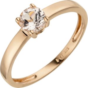Gr. 52 - Damen Ring 585 Gold Rotgold 1 Morganit rosa Goldring Morganitring