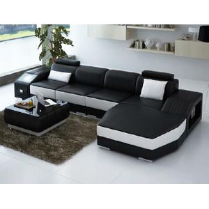Wohnlandschaft Polster Ecke Eck Sofa Couch Garnitur Landschaft Leder Neu 2724B