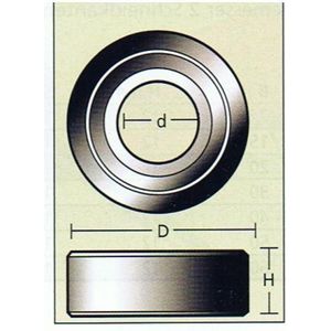 Kugellager 12,7 x 28mm Kunststoff-ummantelt, Anlauflager f&#252;r Holzfr&#228;ser