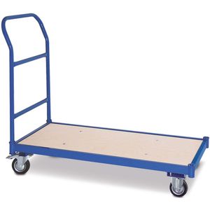 Schiebeb&#252;gelwagen, LxBxH 1070x500x890 mm, 2 Bockrollen, 2 Lenkrollen mit Feststellbremse