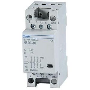 Doepke Installationssch&#252;tz 25A 24V AC 440V AC 2S 2&#214; 3000W AGL 1190VA LL 2TE HS2-024AC 25-22