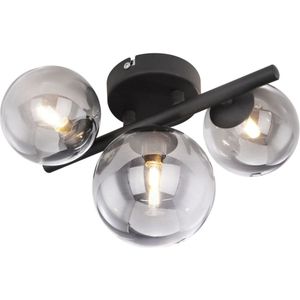 Riha Deckenleuchte Metall Schwarz Matt, 3X G9 Led