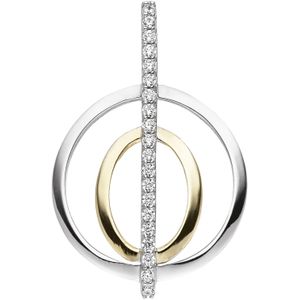 JOBO""48719""Anh&#228;nger 925 Sterling Silber bicolor vergoldet 20 Zirkonia Silberanh&#228;nger