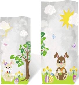 Geschenk-Bodenbeutel Hasen 14,5x23,5cm