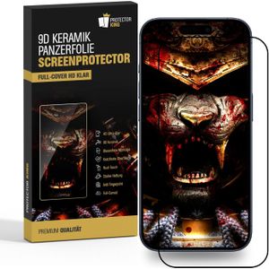 1x 9D Keramik-Glass f&#252;r Apple iPhone 15 Pro FULL COVER 3D KLAR Panzerfolie Displayschutz Schutzfolie Ceramic Screen-Protector