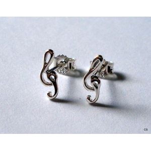 Ohrringe ""Notenschl&#252;ssel"" 925 Sterling Silber