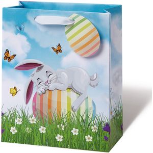 Geschenktasche - medium A5-Format - Hase und Ei - Ostern