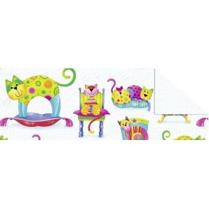 Tonkarton 220g qm 49,5x68cm Happy Kitty