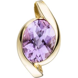 Anh&#228;nger 333 Gold Gelbgold 1 Amethyst lila violett Goldanh&#228;nger